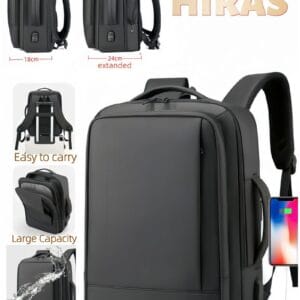 15.6 inch laptop backpack with USB charging port padded Dubai