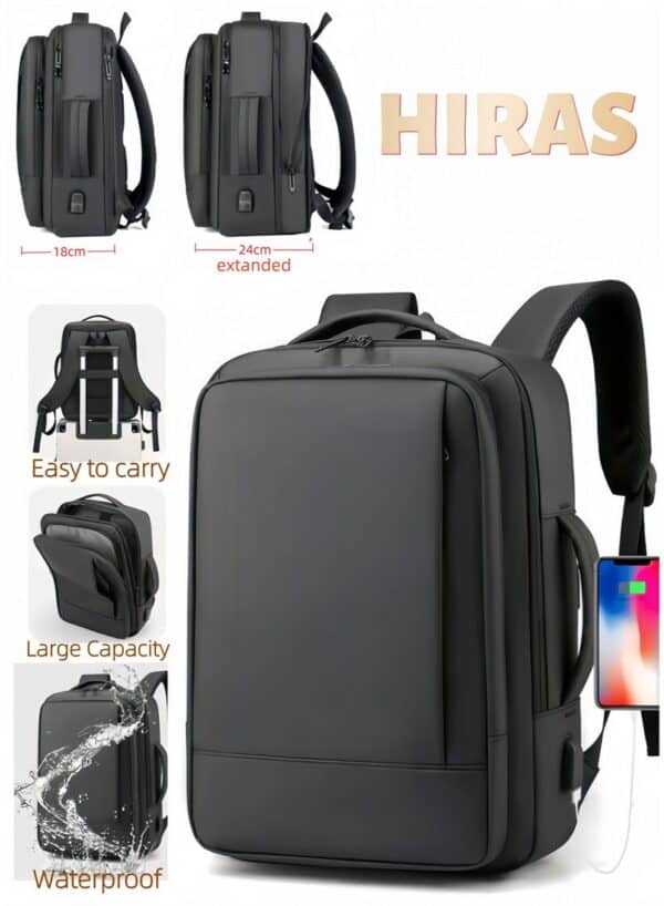 15.6 inch laptop backpack with USB charging port padded Dubai
