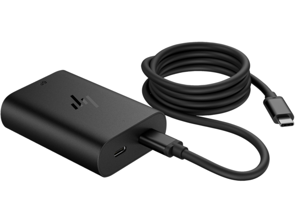 HP 65W USB-C laptop charger (compatible replacement) – product view | Khaleej Electronics Dubai